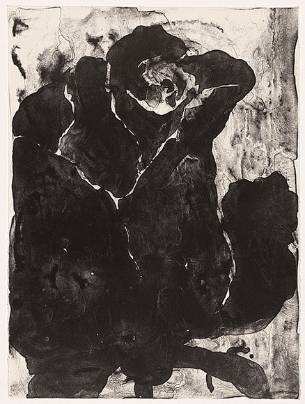 Artist: b'Headlam, Kristin.' | Title: b'Not titled [Rose]' | Date: 1996 | Technique: b'lithograph, printed in dark red ink, from one stone'