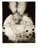 Artist: b'Shepherdson, Gordon.' | Title: b'The second plate (The bull plate). 7' | Date: 1977 | Technique: b'drypoint, printed as monotype, from one plate'