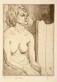 Artist: b'Hawkins, Weaver.' | Title: b'Nude no 3.' | Date: 1923 | Technique: b'etching, printed in black ink, from one plate' | Copyright: b'The Estate of H.F Weaver Hawkins'