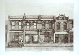 Artist: b'Dickson, Clive.' | Title: b'Brunswick street' | Date: 2001, 6 May | Technique: b'etching and aquatint, printed in black ink, from one plate'