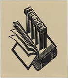 Artist: b'Thake, Eric.' | Title: b'Bookplate: V.S. Hewett' | Date: 1932 | Technique: b'wood-engraving, printed in black ink, from one block'