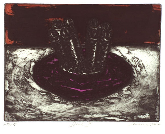 Artist: b'Lee, Graeme.' | Title: b'Dish III' | Date: 1995, October | Technique: b'etching, hand-coloured'