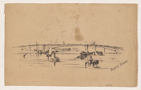 Artist: b'Thomas, Edmund.' | Title: bPrince's Bridge. | Date: 1853 | Technique: b'pen-lithograph, printed in black ink, from one stone'