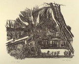 Artist: Laspargis, Paul. | Title: Suburban view II | Date: 1986, May | Technique: lithograph, printed in black ink, from one plate