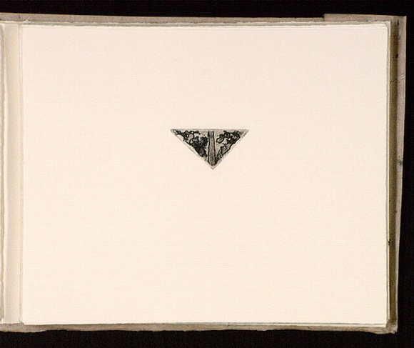 Artist: b'Mann, Gillian.' | Title: b'(Triangle shape).' | Date: 1981 | Technique: b'etching, printed in black ink, from one plate'