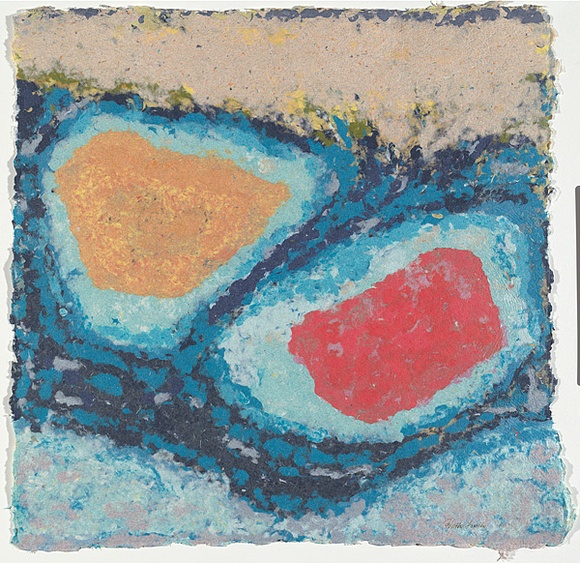 Artist: b'Faerber, Ruth.' | Title: b'Rockpool' | Date: 1986 | Technique: b'paper pulp construction, using acid free spruce and procian dyes'