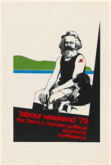 Artist: b'Wellington Media Collective.' | Title: bLabour Weekend '79 | Date: 1979 | Technique: b'screenprint'