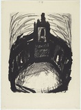 Artist: MADDOCK, Bea | Title: Ruined church | Date: 1961 | Technique: lithograph, printed in black ink, from one stone