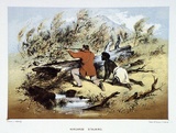 Title: b'Kangaroo stalking' | Date: 1865 | Technique: b'lithograph, printed in colour, from multiple stones'