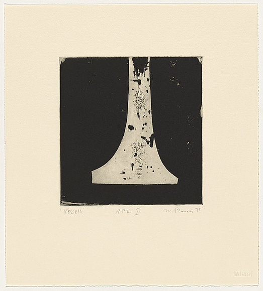 Artist: Placek, Wes. | Title: Vessels | Date: 1993 | Technique: etching, printed in black, from one plate | Copyright: © Wes Placek c/- Wesart, Melbourne