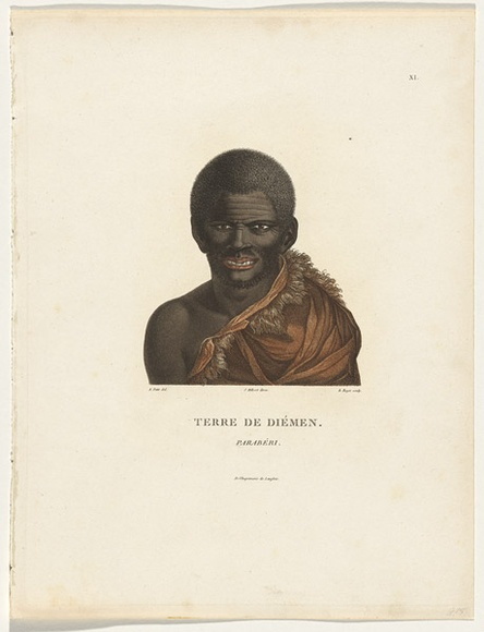 Title: b'Terre de Di\xc3\xa9men. Parab\xc3\xa9ri' | Date: 1807 | Technique: b'stipple-engraving, printed in black ink, from one plate; hand-coloured'