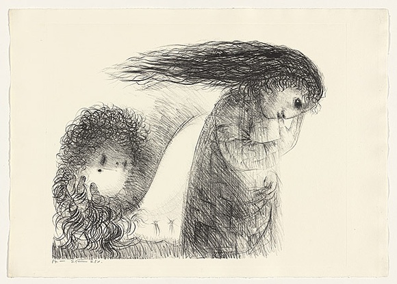 Artist: b'BOYD, Arthur' | Title: b'St Francis when young turning aside.' | Date: (1965) | Technique: b'lithograph, printed in black ink, from one plate' | Copyright: b'This work appears on screen courtesy of Bundanon Trust'