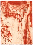 Title: b'Shallow grave 1 [panel 12]' | Date: 2000 | Technique: b'liftground aquatint, printed in red ink, from one copper plate'