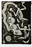 Artist: Meeks, Arone Raymond. | Title: Waterhole II | Date: 1991 | Technique: lithograph, printed in colour ink, from two stones