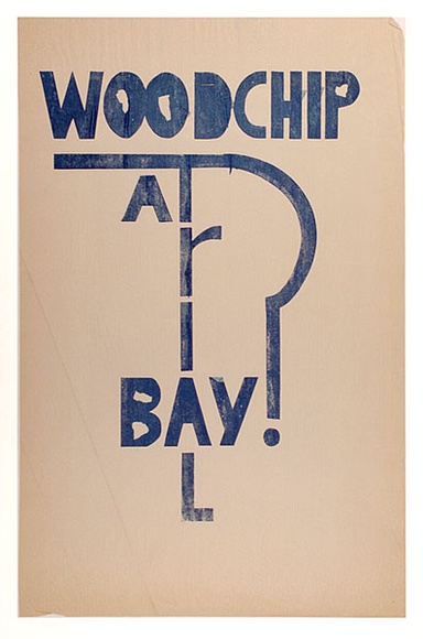 Artist: b'COLEING, Tony' | Title: b'Woodchip at Trial Bay.' | Technique: b'screenprint, printed in blue ink, from one stencil'