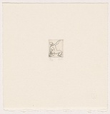 Artist: b'Cummings, Elizabeth.' | Title: b'Kneeling nude from back' | Date: 2005 | Technique: b'etching, printed in black ink, from one plate'