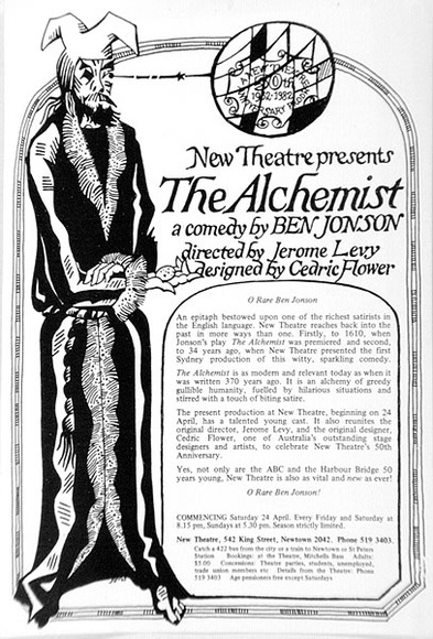 Artist: b'Shaw, Rod.' | Title: b'The Alchemist a play by Ben Jonson presented by New Theatre.' | Date: 1982 | Technique: b'photocopy'