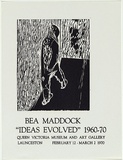 Artist: b'MADDOCK, Bea' | Title: b'Exhibition poster: Bea Maddock Ideas evolved 1960-70' | Date: 1970 | Technique: b'process block and letterpress'