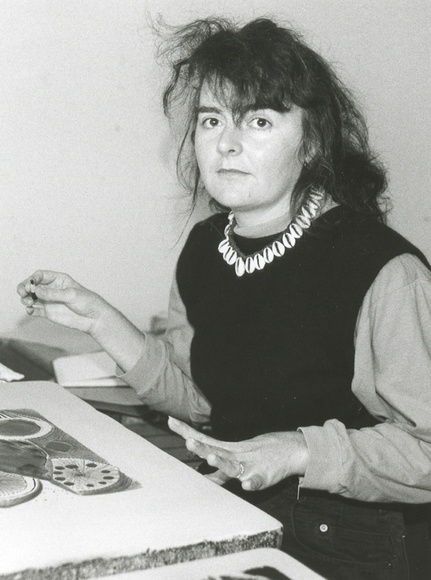 Artist: Heath, Gregory. | Title: Portrait of Marie McMahon, Australian printmaker and poster artist, 1992 | Date: 1992