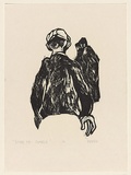 Title: b'Dollars for Swanson' | Date: 1966 | Technique: b'woodcut, printed in black ink, from one masonite block'