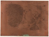 Artist: BOYD, Arthur | Title: Plate 46: Head of an old woman asleep. | Date: 1960-70 | Technique: etched plate | Copyright: This work appears on screen courtesy of Bundanon Trust