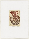 Artist: Hobson, Silas. | Title: Kuntapuku | Date: 1998 | Technique: linocut, printed in brown ink, from one block