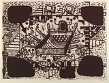 Artist: b'SANSOM, Gareth' | Title: b'The bunker' | Date: 1994, January - March | Technique: b'aquatint, printed in black ink, from one plate'