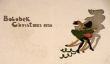 Artist: OGILVIE, Helen | Title: Greeting card: Bolobek Christmas 1938 | Date: 1938 | Technique: linocut, printed in colour, from multiple blocks
