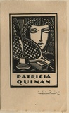 Artist: b'FEINT, Adrian' | Title: b'Bookplate: Patricia Quinan.' | Date: (1930) | Technique: b'wood-engraving, printed in black ink, from one block' | Copyright: b'Courtesy the Estate of Adrian Feint'