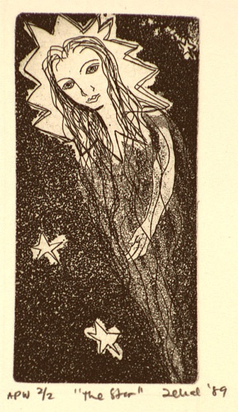 Artist: b'Dellal, Zerin.' | Title: b'The star' | Date: 1989 | Technique: b'etching, printed in black ink, from one plate'