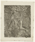 Artist: BOYD, Arthur | Title: Kneeling nude with beast II. | Date: (1962-63) | Technique: etching and aquatint, printed in black ink, from one plate | Copyright: Reproduced with permission of Bundanon Trust