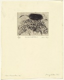 Artist: WALKER, Murray | Title: Wooded hill and cloud | Date: 1963 | Technique: drypoint, printed in black ink, from one plate