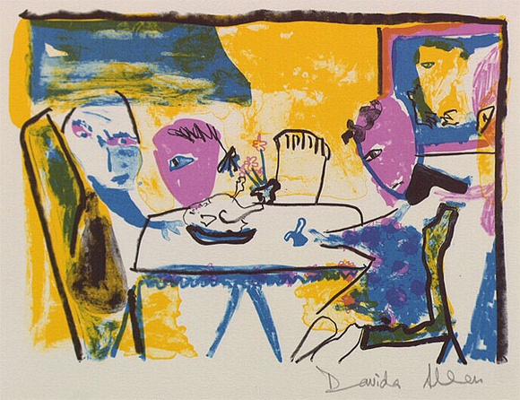 Artist: Allen, Davida | Title: Teatime | Date: 1991, July - September | Technique: lithograph, printed in colour, from four plates