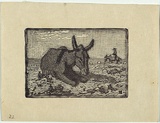 Artist: b'LINDSAY, Lionel' | Title: b'The donkey' | Date: 1922 | Technique: b'wood-engraving, printed in black ink, from one block' | Copyright: b'Courtesy of the National Library of Australia'