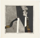 Artist: BALDESSIN, George | Title: Factory smoke. | Date: 1968 | Technique: colour etching and aquatint