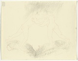 Artist: BOYD, Arthur | Title: Two figures wrestling. | Date: 1960-70 | Technique: transfer drawing | Copyright: Reproduced with permission of Bundanon Trust