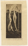 Artist: b'TRAILL, Jessie' | Title: b'Man and Nature 2: The Sacrifice' | Date: 1914 | Technique: b'aquatint, printed in warm black ink, from one plate'