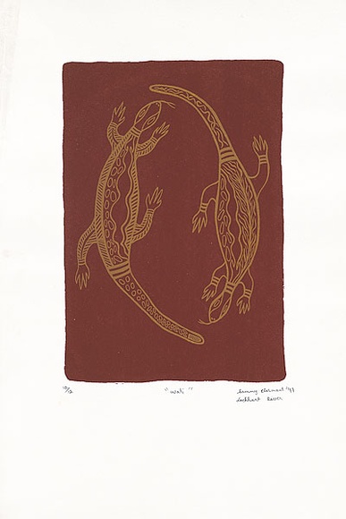 Artist: Clarmont, Sammy. | Title: Wali | Date: 1997, August | Technique: screenprint, printed in colour, from two stencils