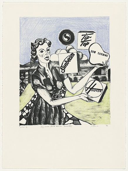 Artist: b'McKeever, Johanne.' | Title: b'Every woman should have one' | Date: 1992, April | Technique: b'lithograph, printed in colour, from three stones'