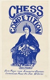 Artist: b'Arbuz, Mark.' | Title: bChess competition. Men's & Women's sections. | Date: 1976 | Technique: b'screenprint, printed in blue ink, from one stencil'