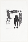 Artist: b'Thorpe, Lesbia.' | Title: b'not titled (camel)' | Technique: b'linocut, printed in black ink, from one block'