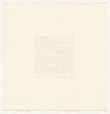 Artist: b'Wrigley, Simon.' | Title: b'not titled [geometric motif]' | Date: 1980 | Technique: b'relief-etching, blind embossed, from one plate'