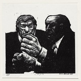 Artist: AMOR, Rick | Title: Cops. | Date: 1977 | Technique: linocut, printed in black ink, from one block