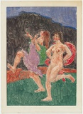 Artist: b'BUNNY, Rupert' | Title: b'Menades [Bacchanal].' | Date: 1920 | Technique: b'monotype, printed in colour, from one zinc plate'