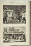 Title: Exterior of a bushman's hut on a sunday morning | Date: 1970 | Technique: wood engraving, printed in black ink, from one block