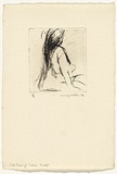 Artist: b'WALKER, Murray' | Title: b'Side view of Indian model' | Date: 1962 | Technique: b'drypoint, printed in black ink, from one plate'