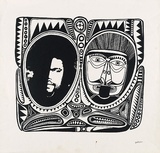 Artist: Lasisi, David. | Title: My name | Date: 1976 | Technique: screenprint, printed in black ink, from one stencil
