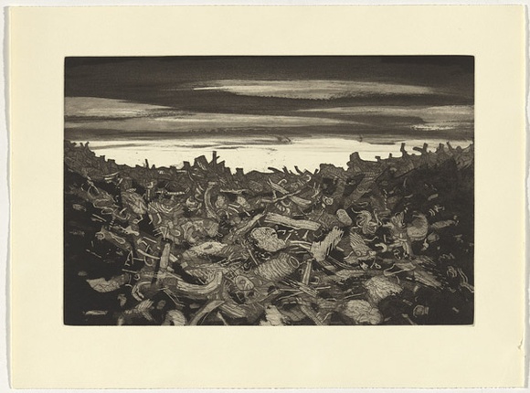 Artist: b'SELLBACH, Udo' | Title: b'not titled [rubbish]' | Date: c.1993 | Technique: b'etching, printed in warm black ink, from one plate'