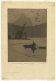 Artist: b'TRAILL, Jessie' | Title: b'Japanese Mount Warning, Tweed River, NSW.' | Date: 1921 | Technique: b'etching and aquatint, printed in black ink with plate-tone and wiped highlights, from one plate'