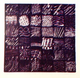 Artist: SHEARER, Mitzi | Title: Primitive design (sampler No.1) | Date: 1975 | Technique: linocut, printed in colour, from two blocks